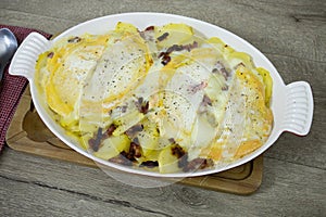 Reblochon tartiflette dish