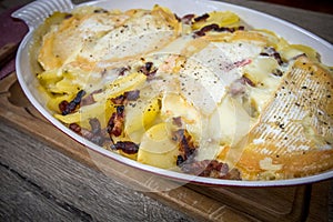 Reblochon tartiflette dish