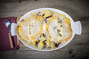 Reblochon tartiflette dish