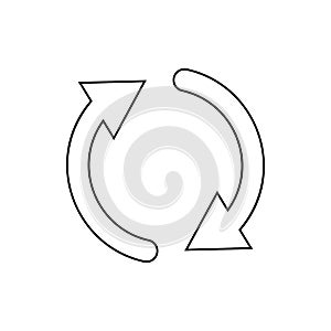 reboot sign icon. Element of web for mobile concept and web apps icon. Thin line icon for website design and development, app