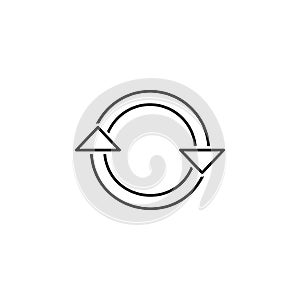 reboot sign icon. Thin line icon for website design and development, app development. Premium icon