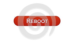 Reboot web interface button wine red, internet site design, computer restart