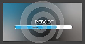 Rebooting the system or restarting with time illustration