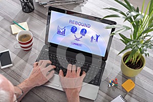 Rebound concept on a laptop