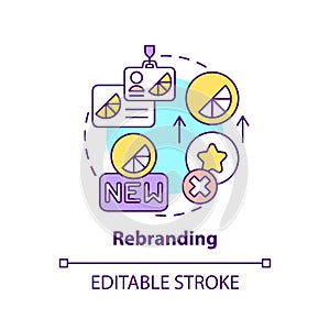 Rebranding concept icon photo