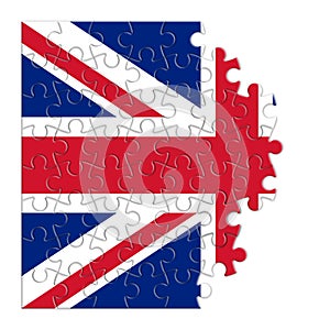 Rebuild england - concept image in puzzle shape