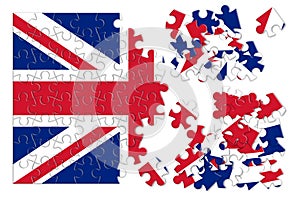 Rebuild england - concept image in puzzle shape