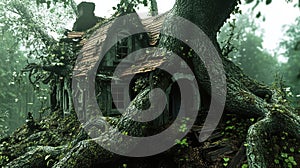 rebuild fallen tree house