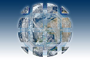 Rebuild the world - concept image with image from Nasa