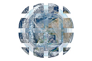 Rebuild the world - concept image with image from Nasa