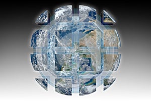 Rebuild the world - concept image with image from Nasa