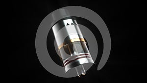 Rebuildable dripping atomizer for vape clouds. 3d render