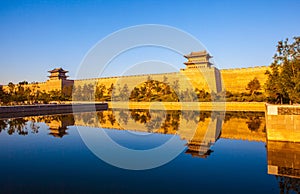 The rebuilding city wall of Datong.