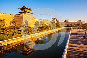 The rebuilding city wall of Datong.