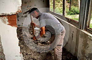 Rebuilding in Kosovo.