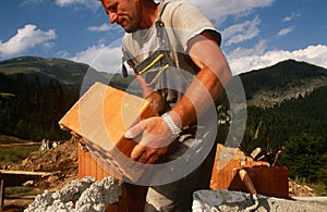 Rebuilding in Kosovo.