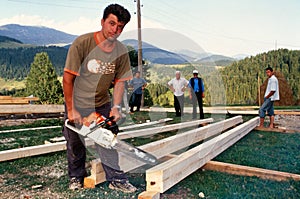 Rebuilding in Kosovo.