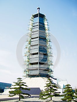 Rebuilt Porcelain Tower in Nanjing China photo