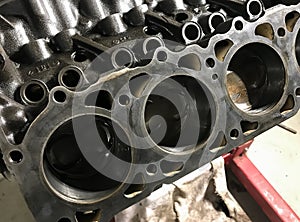 Rebuilt V8 Engine Block Ready for Install