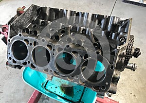 Rebuilt V8 Engine Block Ready for Install