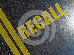 Recall procedures concept photo