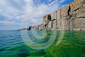 Receding cliffs, lake superior photo