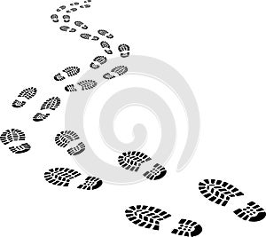 Receding footprints photo