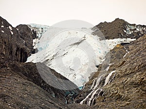 A receding glacier in alaska