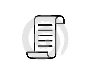 Receipt line icon