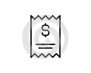 Receipt line icon