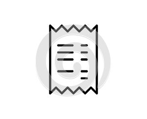 Receipt line icon