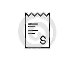 Receipt line icon