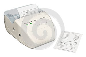 Receipt printer for POS, 3D rendering