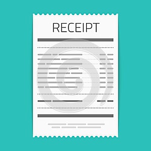 Receipt vector icon.