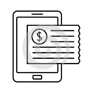 Receipt via device flat vector icon which can easily modify or edit Receipt via device flat vector icon which can easily modify o