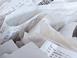 Receipts for income tax photo
