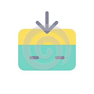 Receive money flat color ui icon