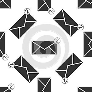 Received message concept. New, email incoming message, sms. Mail delivery service. Envelope icon seamless pattern on