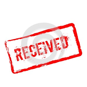 Received red rubber stamp isolated on white.