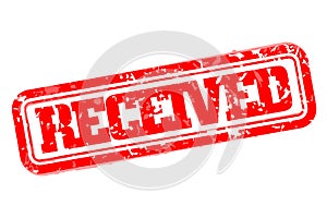 Received rubber stamp