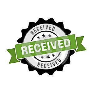 Received Stamp, Received Grunge Round Sign