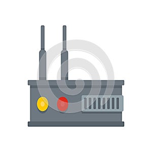 Receiver satellite icon flat isolated vector