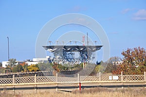 Receiving antenna type ADU-1000. Center for deep space communications. Vitino village, Russia