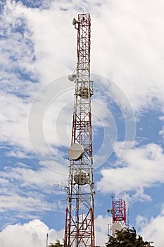 Telecommunications antenna at Pico Itapeva, Campos Jordao, Brazil