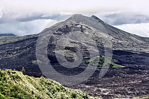 Recently awakened volcano Gunung-Batur