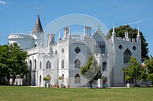 Recently restored Strawberry Hill House and Garden in Twickenham, west London UK. An example of Gothic Revival architecture.