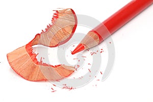 Recently sharpened red pencil