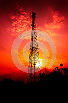 Reception antenna with orange sky