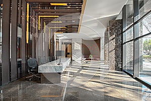 Reception area of a sales office