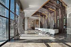 Reception area of a sales office